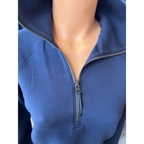 Spanx Air Essentials Half Zip Timeless Navy Size Small Pullover Sweatshirt - Picture 4 of 5